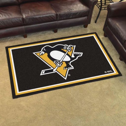 Pittsburgh Penguins Logo Custom Area Rug Carpet Full Sizes Home Living Rugs Carpet Decor