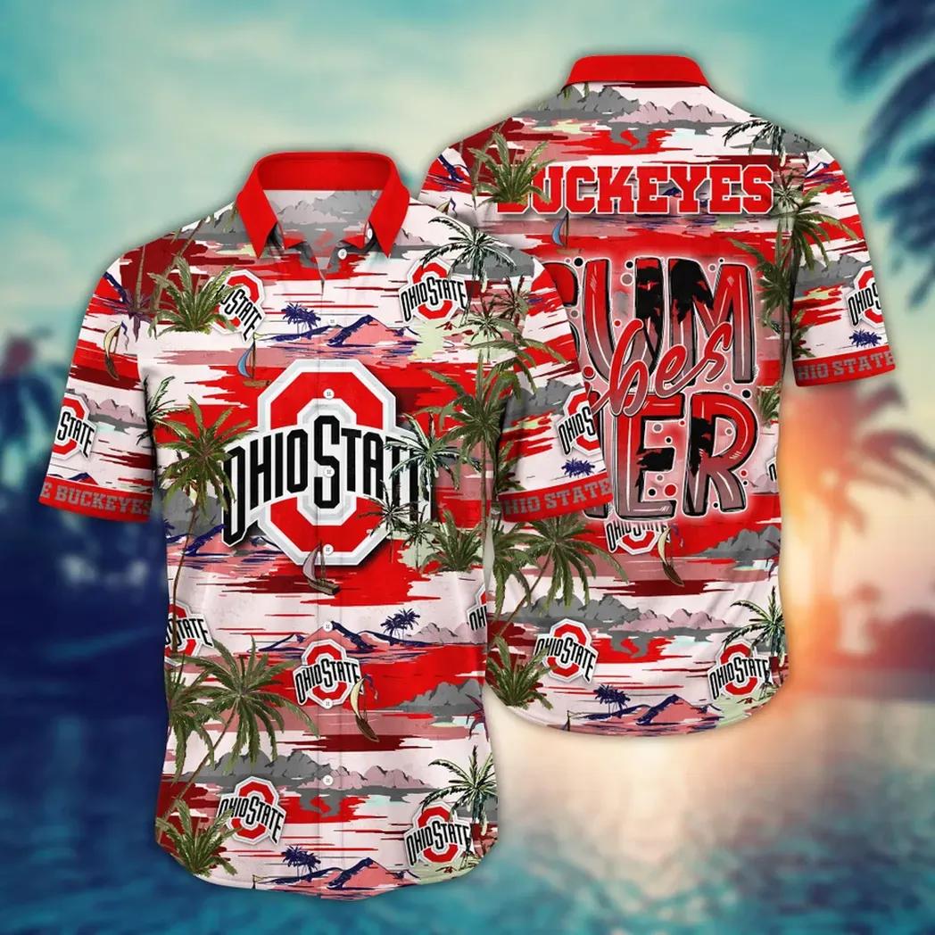 Ohio State Buckeyes Style Hot Trending Summer Ncaa Flower Aloha Hawaiian Shirt 9, Ncaa Hawaiian Shirt