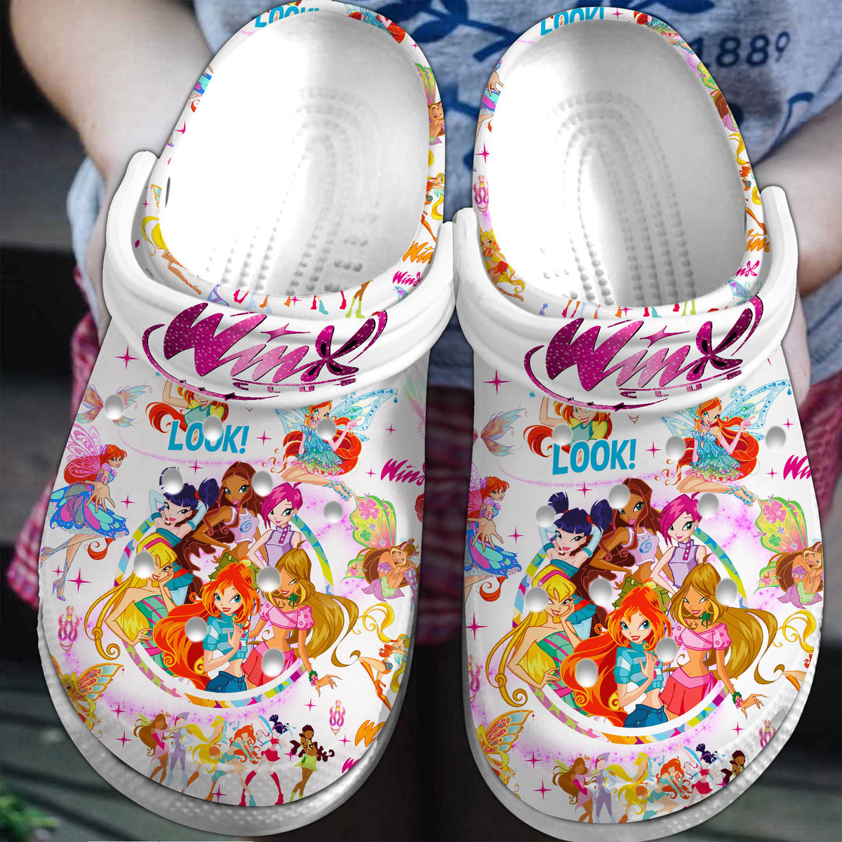 Premium Winx Club TV Series Crocs Crocband Clogs Shoes Comfortable For Men Women and Kids