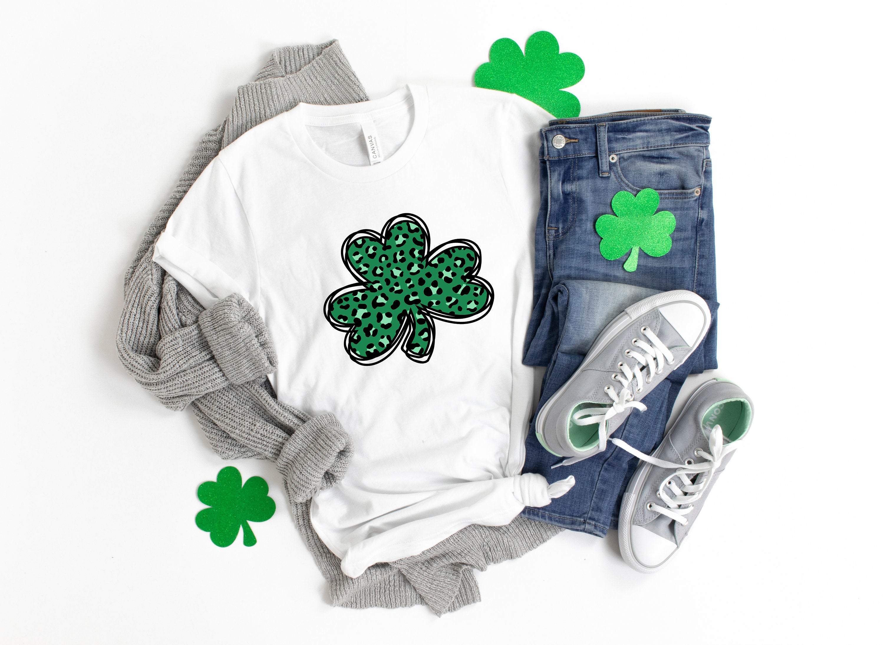 St Patricks Day Shirt,Leopard Shamrock Shirt,Shamrock Shirt, St. Patty’S Shirt,Irish Shirt,Shenanigans Drinking Shirt,Family Matching Shirt