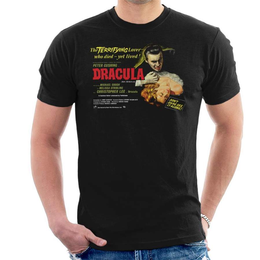 Hammer Horror Films Dracula Terrifying Lover Men’s T-Shirt