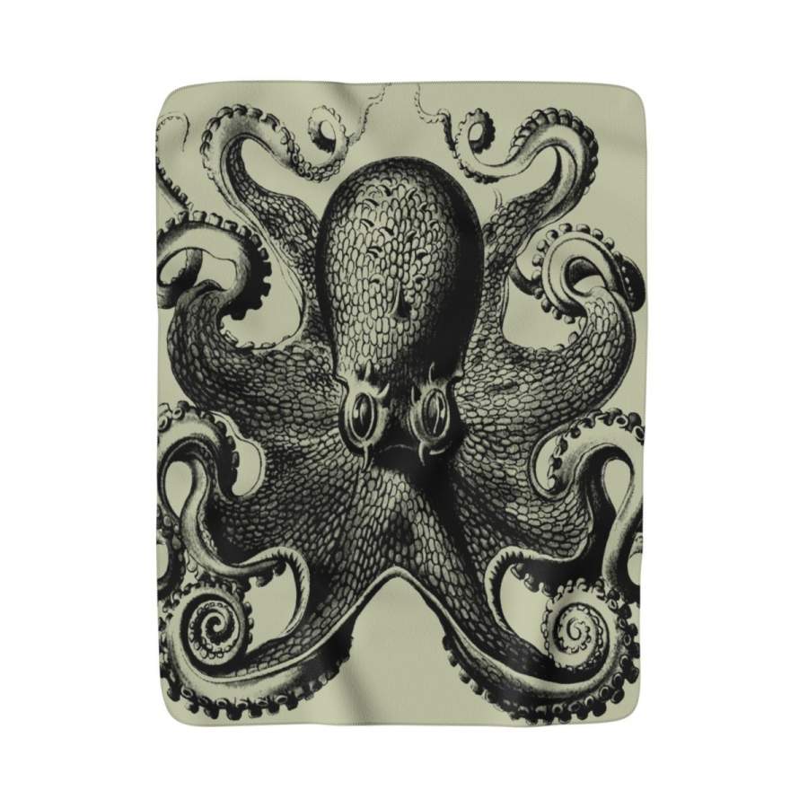 Octopus Sherpa Fleece Blanket