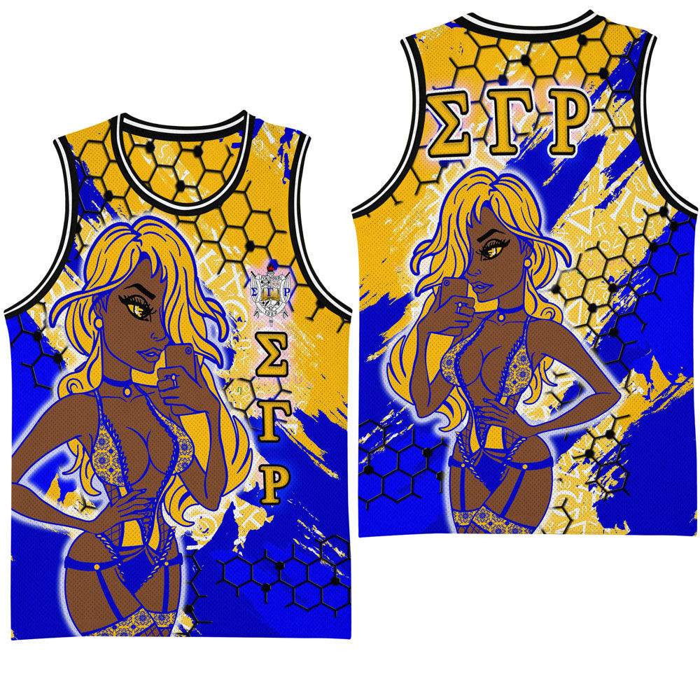 Africa Zone Clothing – Sigma Gamma Rho Sorority Special Girl Basketball Jersey A35