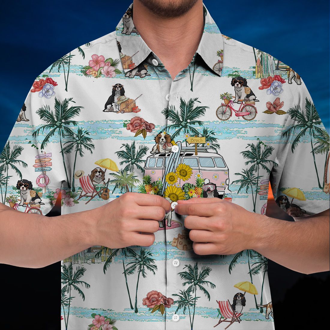 King Charles Hawaii Shirt Beach Floral Retro Ha3957