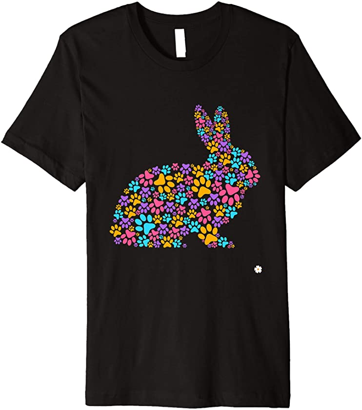 Bunny Dog Paw Rabbit Color Happy Easter Day Kids Dog Lover Premium T-Shirt