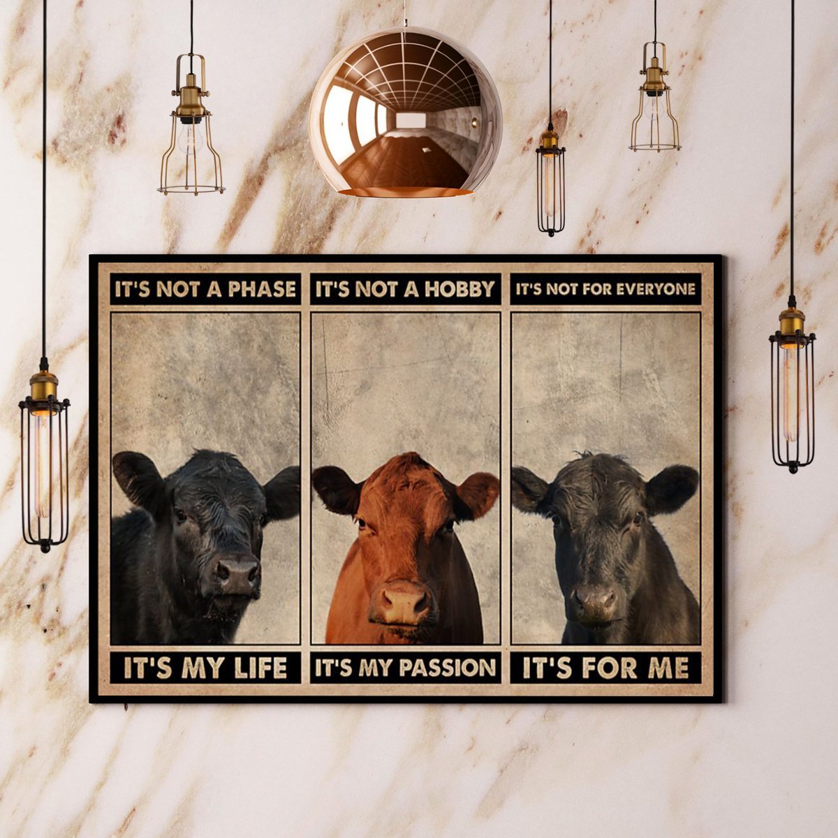 Angus Cattle It’S Not A Phase It’S Not For Everyone Vintage  Poster No Frame Matte Canvas