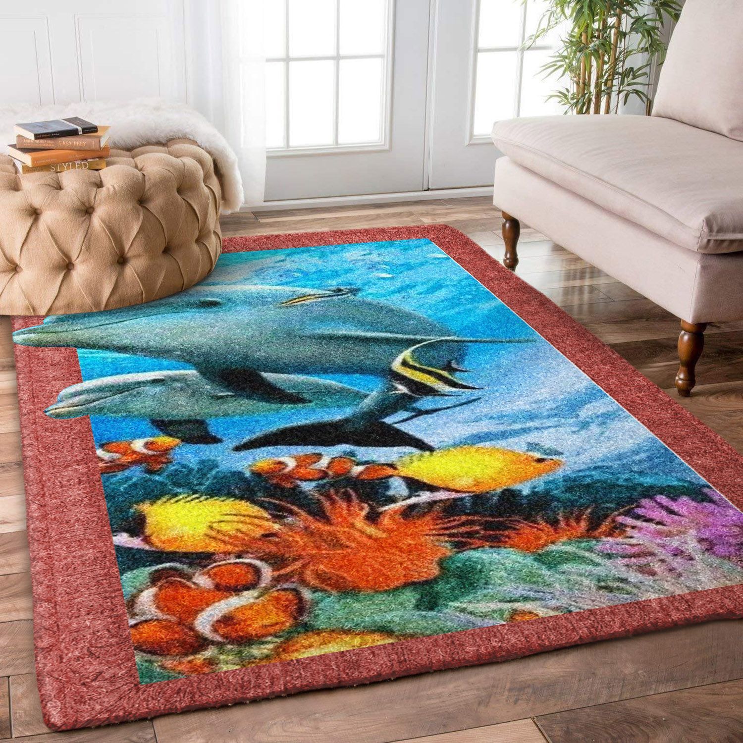 3d Huge Dolphin HD1401022R Rug