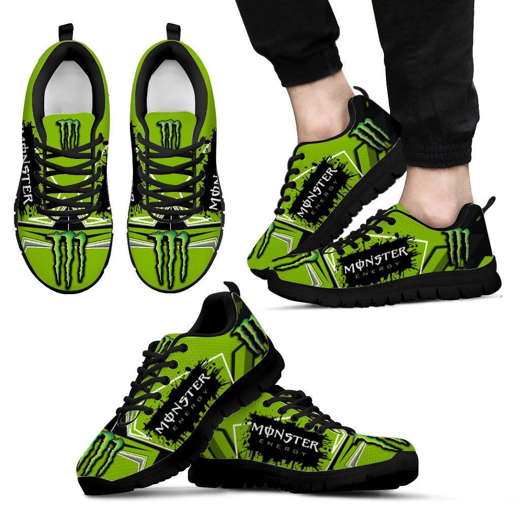 3D Printed Monster Energy Lph Sneakers Ver 1 For Men & Women (Green)