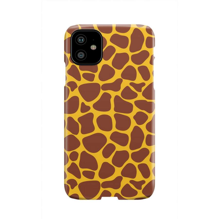 Yellow Brown Giraffe Pattern Print Phone Case