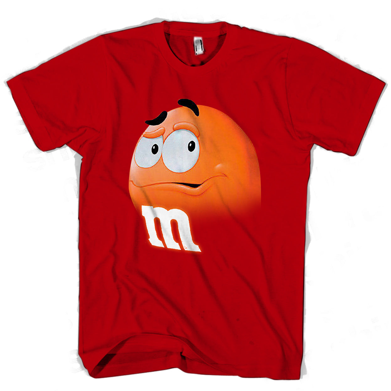 M N M Face Chocolate Candy Orange Man’S Tee T-Shirt