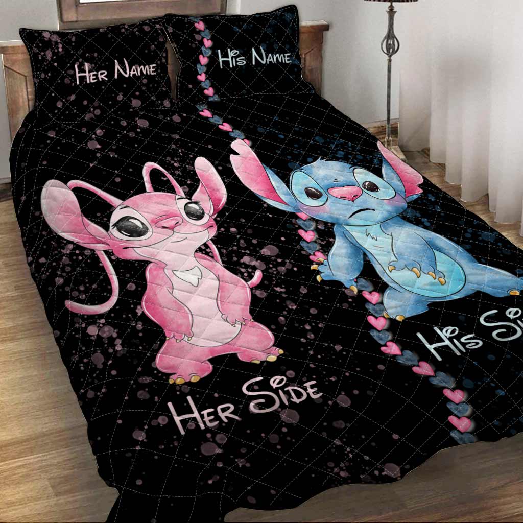His Side Her Side Ohana Personalized Quilt Bedding Set