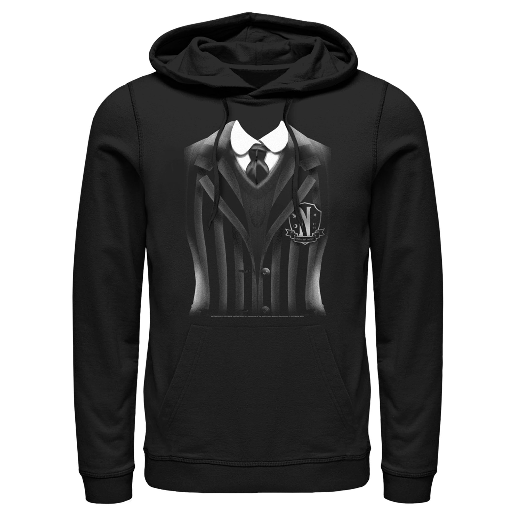 Men’S Wednesday Nevermore Academy Uniform Pull Over Hoodie