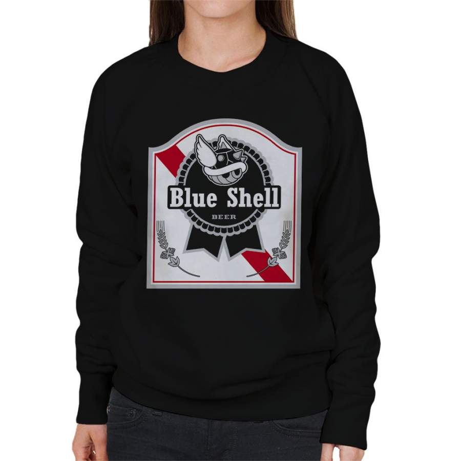 Super Mario Blue Shell Beer Women’s Sweatshirt