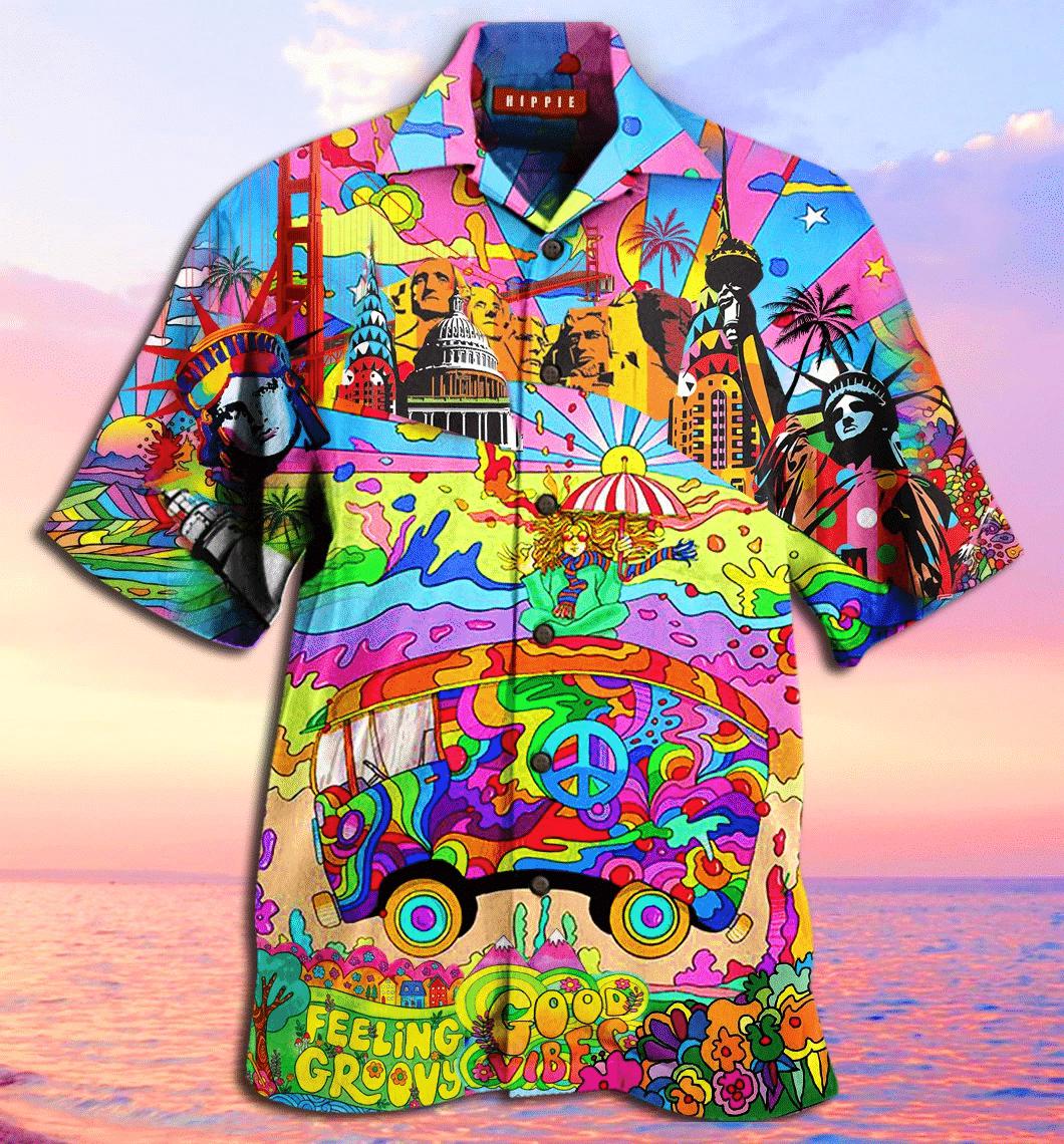 Hippies American Hawaii Shirt For Men Women Adult Ha85146