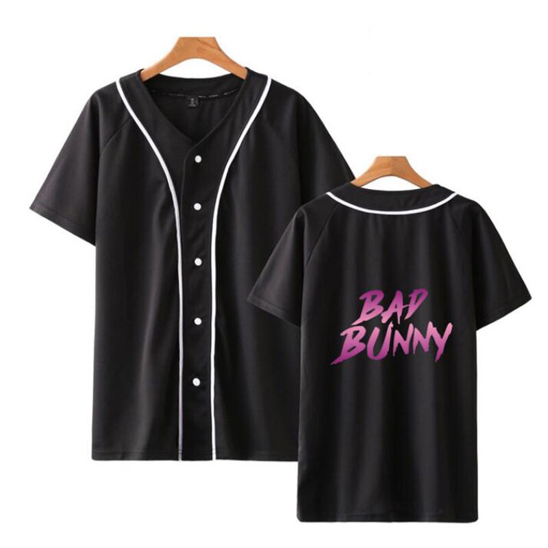 Rapper Bad Bunny Baseball T-shirt Women Men Hip Hop boy girl Tee Shirt Summer Streetwear T Shirt Baseball Jersey Brand Clothing alx