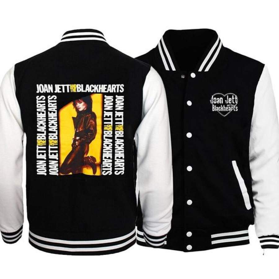 Joan Jett Baseball Jacket Sweatshirt Winter Popular Soft Sweatshirt Printed Cotton