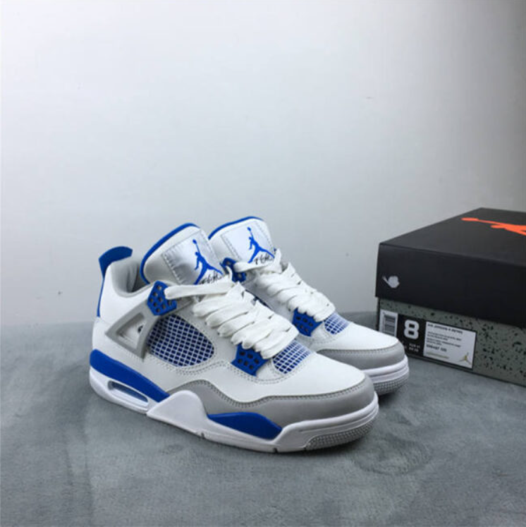 Jordan 4 Retro White Military Blue 601395