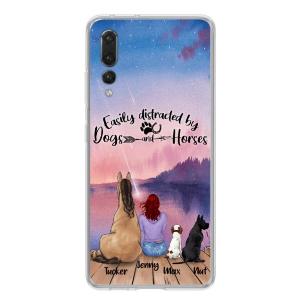 Personalized Horse/Dog Mom Phone Case For Huawei, Xiaomi And Oppo – Up To 2 Horses And 3 Dogs – Life Is Better With A Horse – 9Agkn2