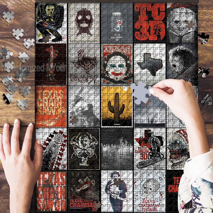 The Texas Chain Saw Massacre WOODEN Jigsaw Puzzle, The Texas Chain Saw Massacre Puzzle, Gift For Movie Lovers