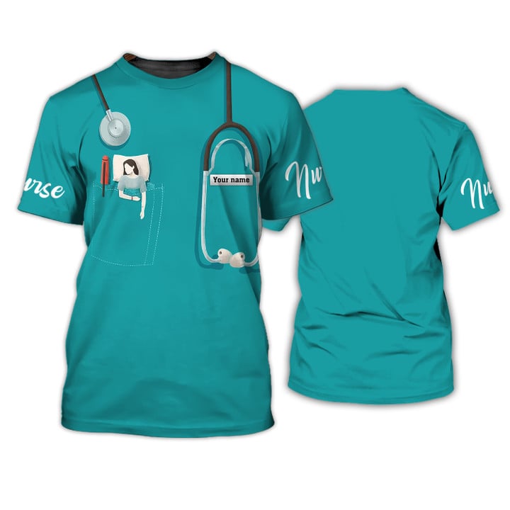 Nurse Tshirt, Nursing Custom Shirts, Nurse Personalized Name 3D All Over Print