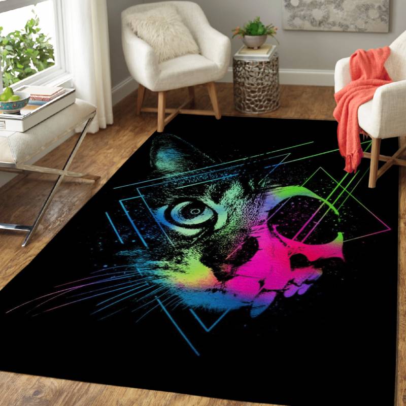 Skull face cat – Animals Area Rug Carpet