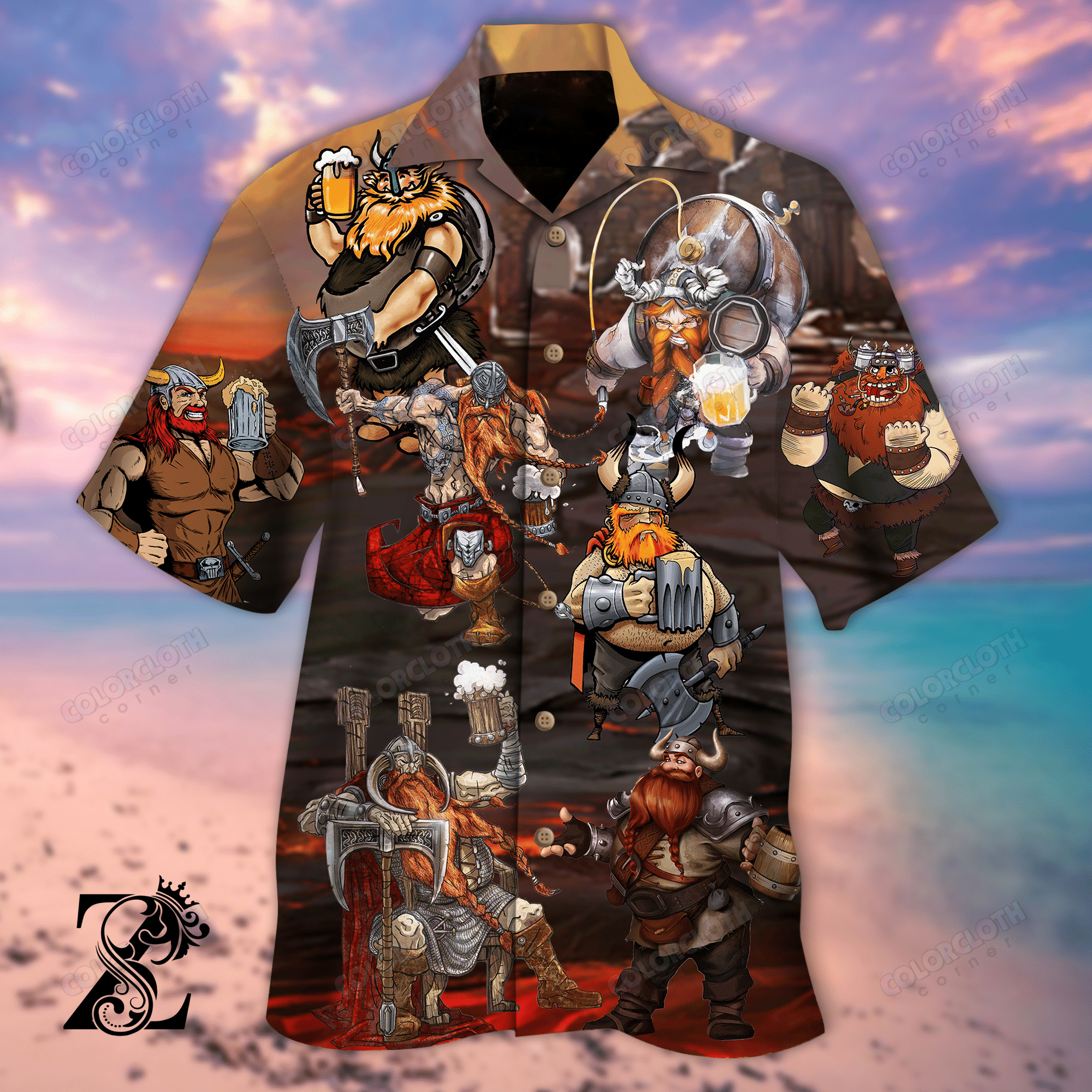 Viking Beer Brothers Hawaiian Shirt Re