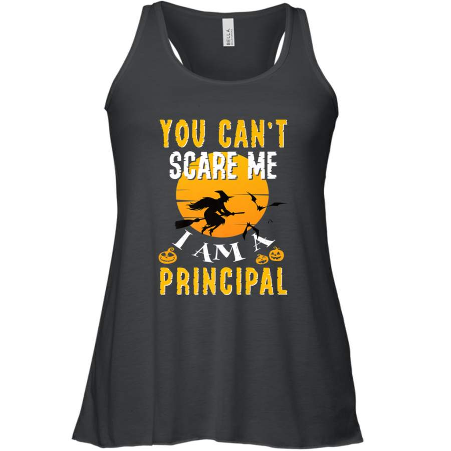 You Can’t Scare Me Principal Quote Halloween Funny Costume Women’s Racerback Tank