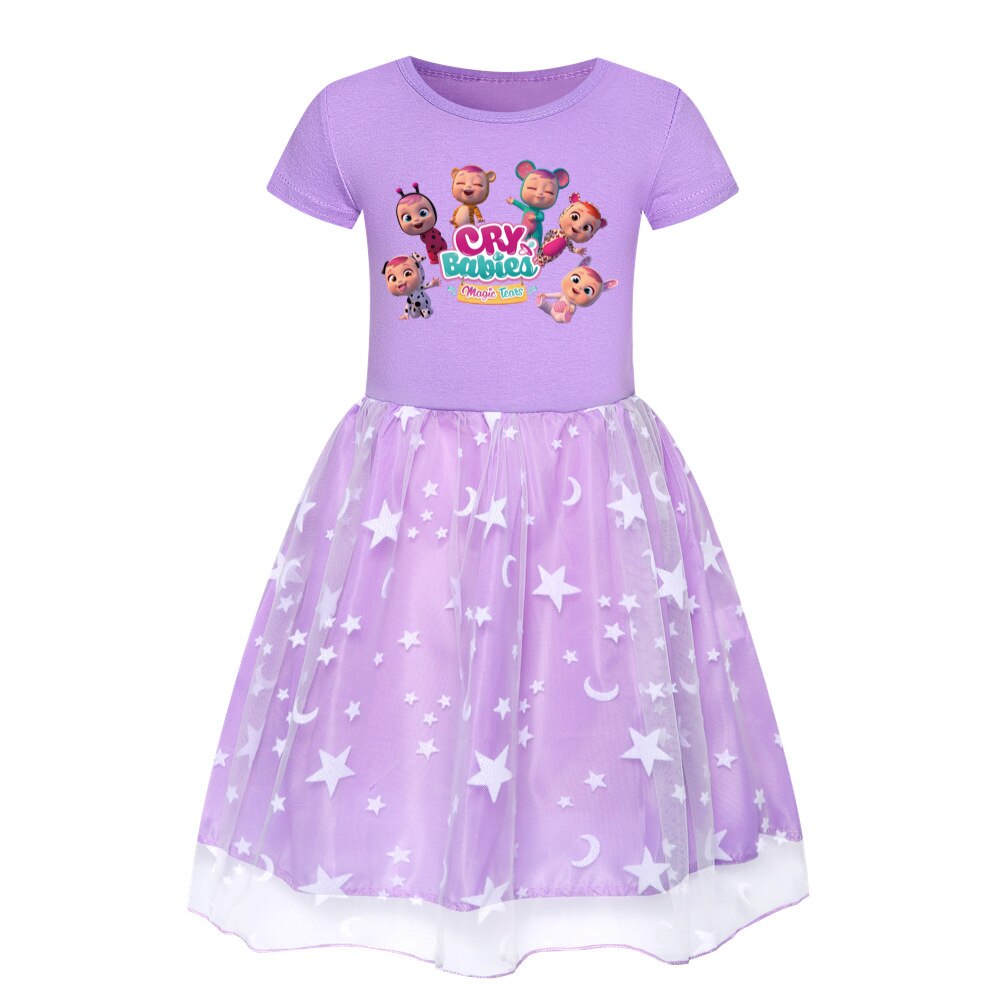 Baby Girls Clothes Summer Dress Short Sleeve Lace Princess Dresses Cotton Cry baby Dress Toddler girls Birthday Party Dresses alx