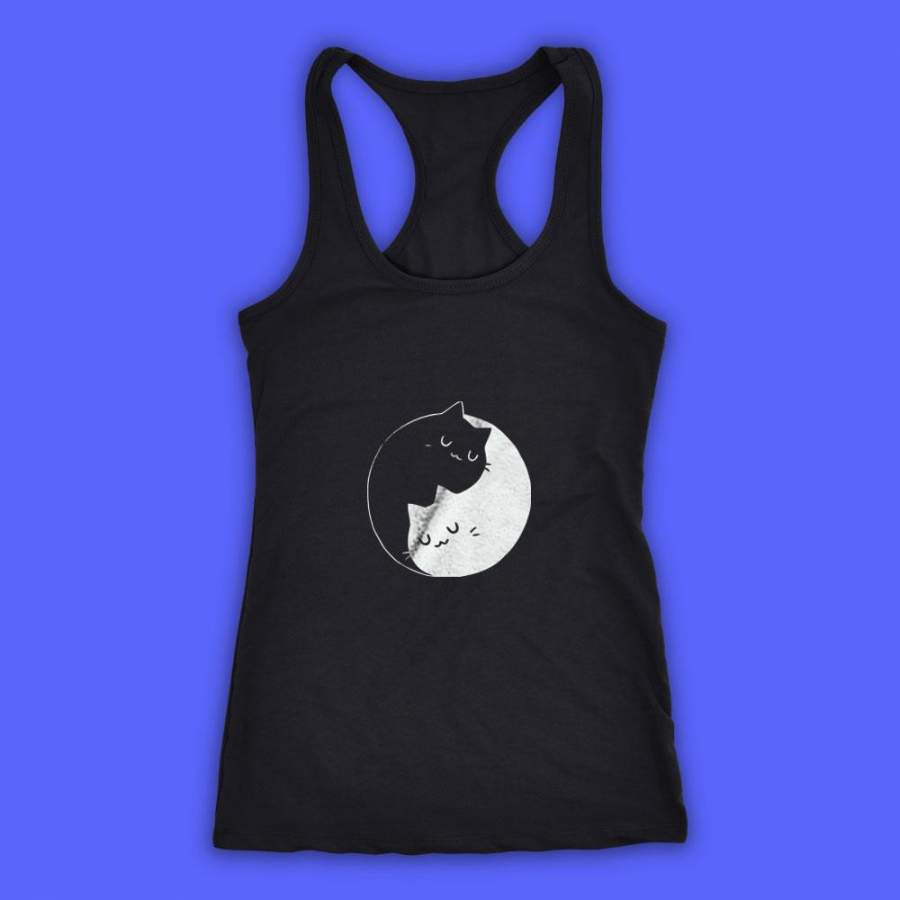 Yin Yang Cats Kittens Women’S Tank Top Racerback