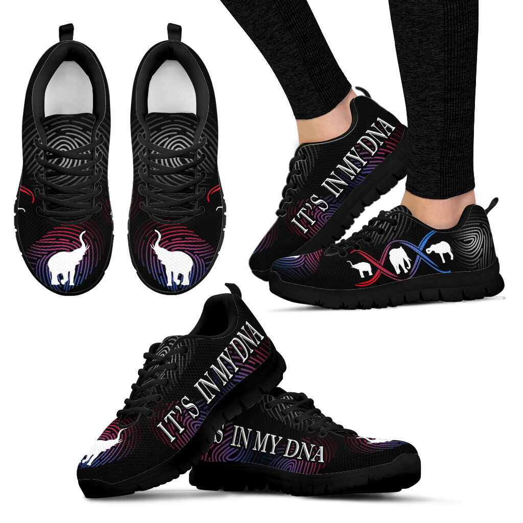 Likehiki Shoes For Men And Women Elephant Dna Sneaker Multiple Size Print Tennis Shoes