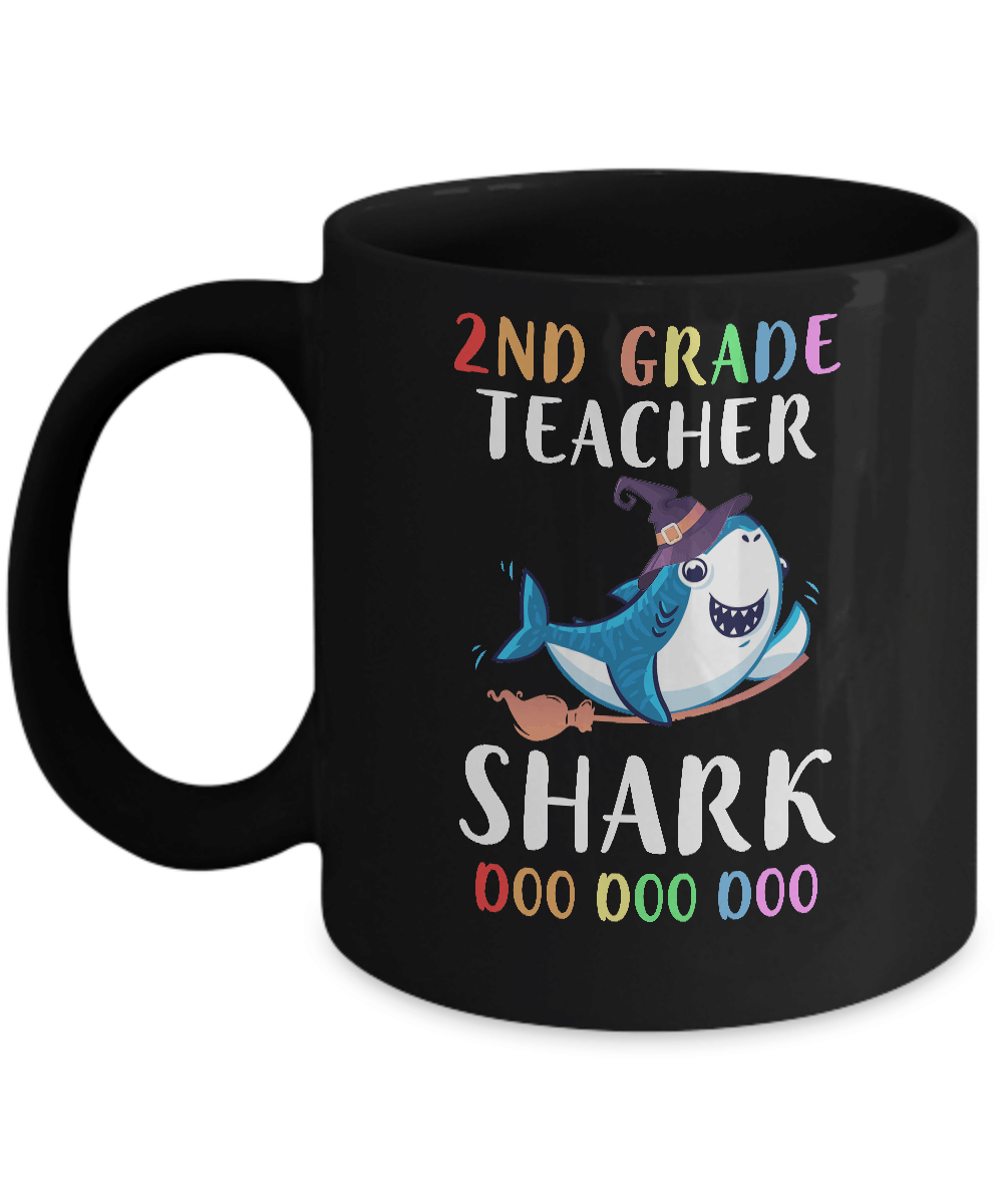 2Nd Grade Teacher Shark Doo Doo Doo Halloween Mug