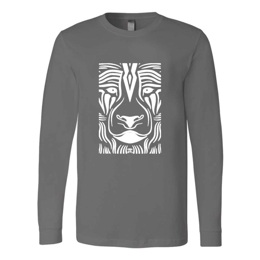 Tribal Lion Maori Native Polynesian Tattoo Art Goa Burning Man Festival Psy Techno Ethnic Boho Long Sleeve T-Shirt