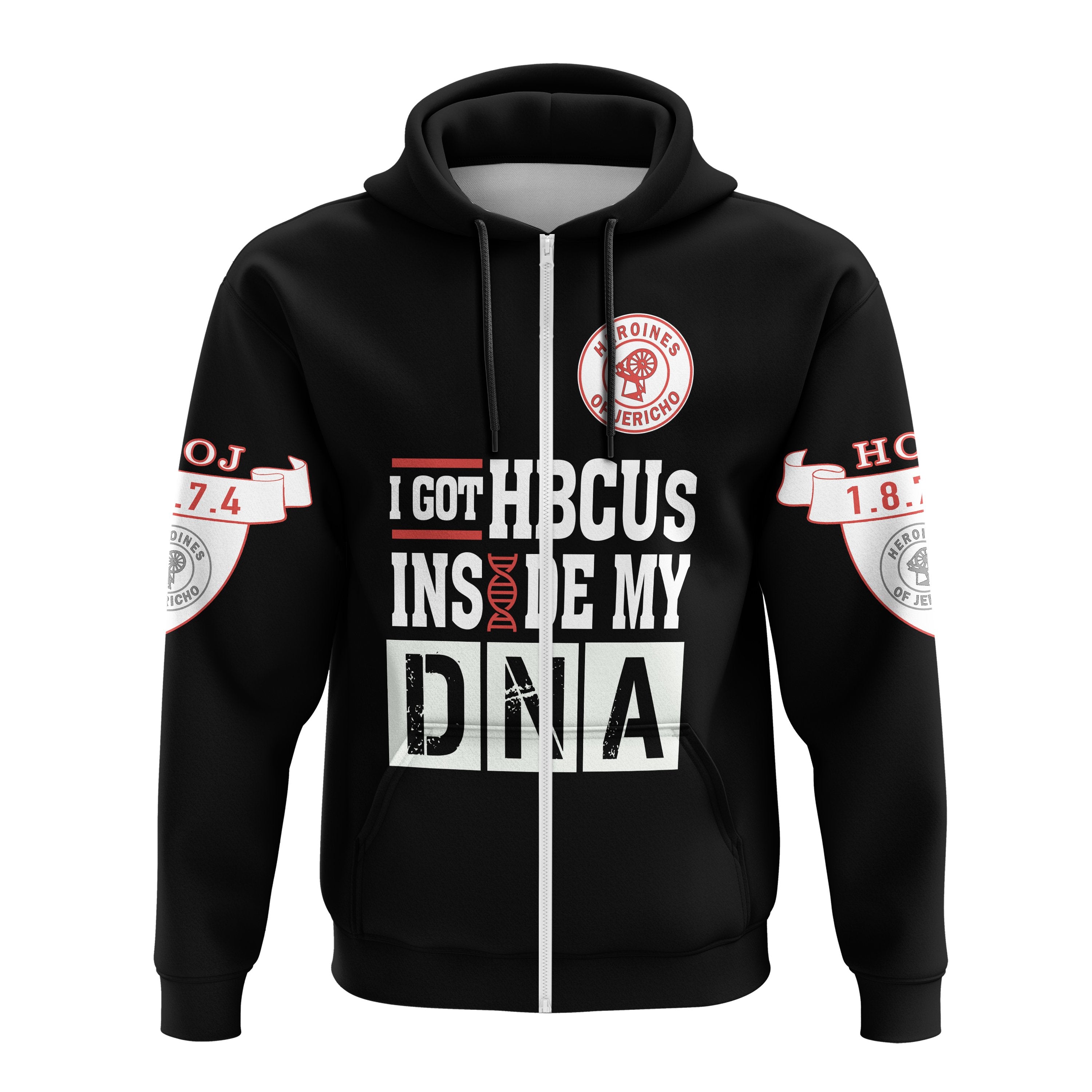 Greek Life Hoodie Heroines Of Jericho Hbcu Dna Zip Hoodie Karipun