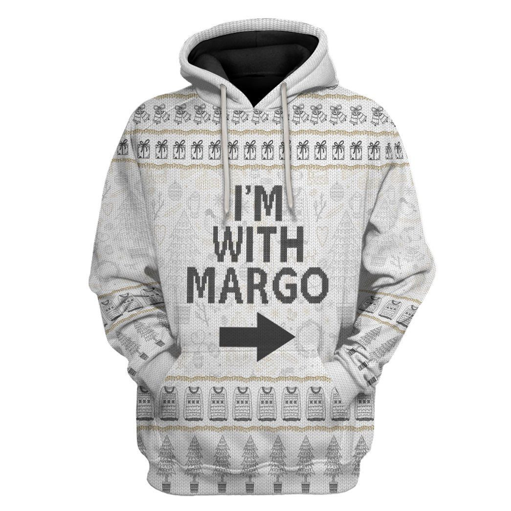 3D Im With Margo National Lampoon Christmas Vacation Ugly Sweater Custom Tshirt Fleece Hoodie Apparel