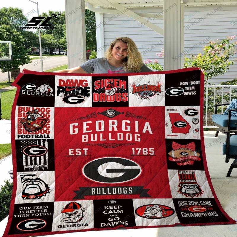 Georgia Bulldogs Quilt Blanket 01