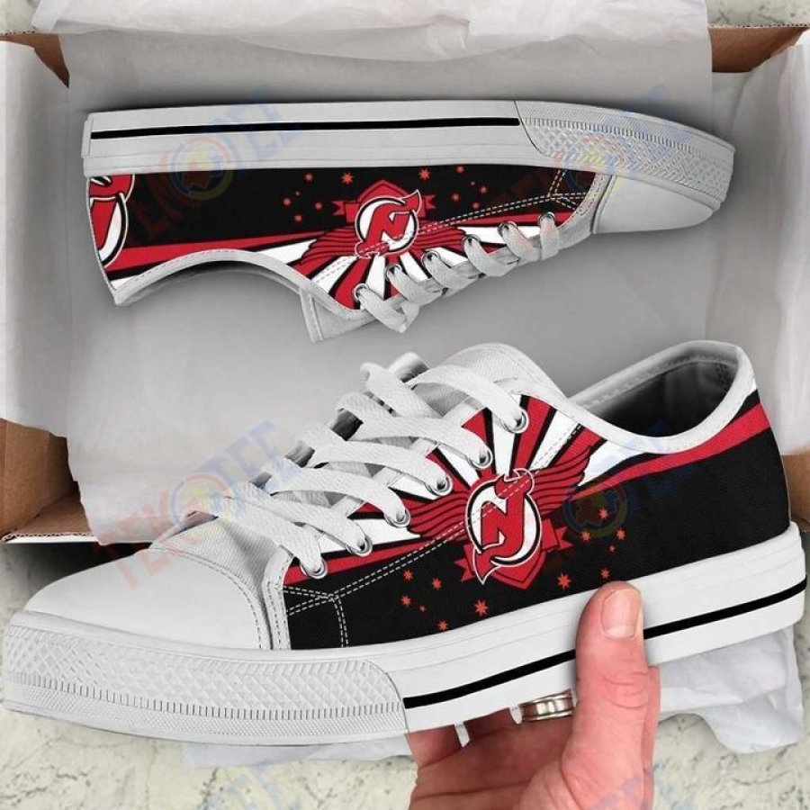 Mens Womens New Jersey Devils Nhl8 Low Top Shoes Custom Print Footwear Converse Sneakers TMT503