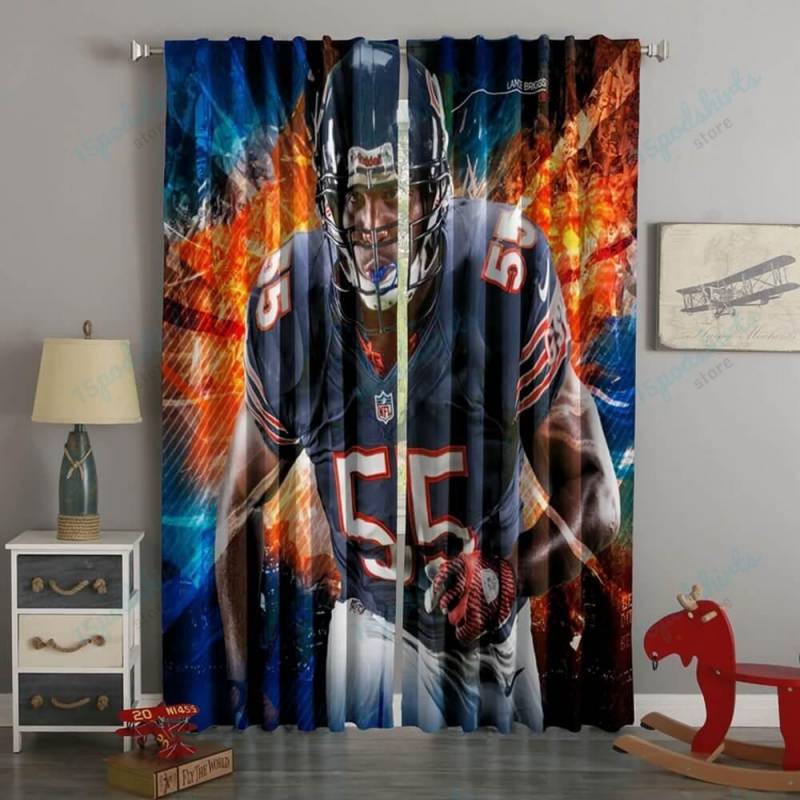 3D Printed Hroniss Grasu Chicago Bears Style Custom Living Room Curtains