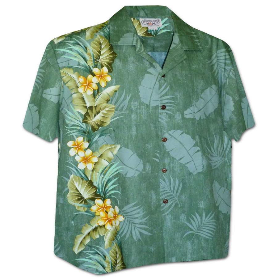 Manoa Garden Sage Hawaiian Shirt