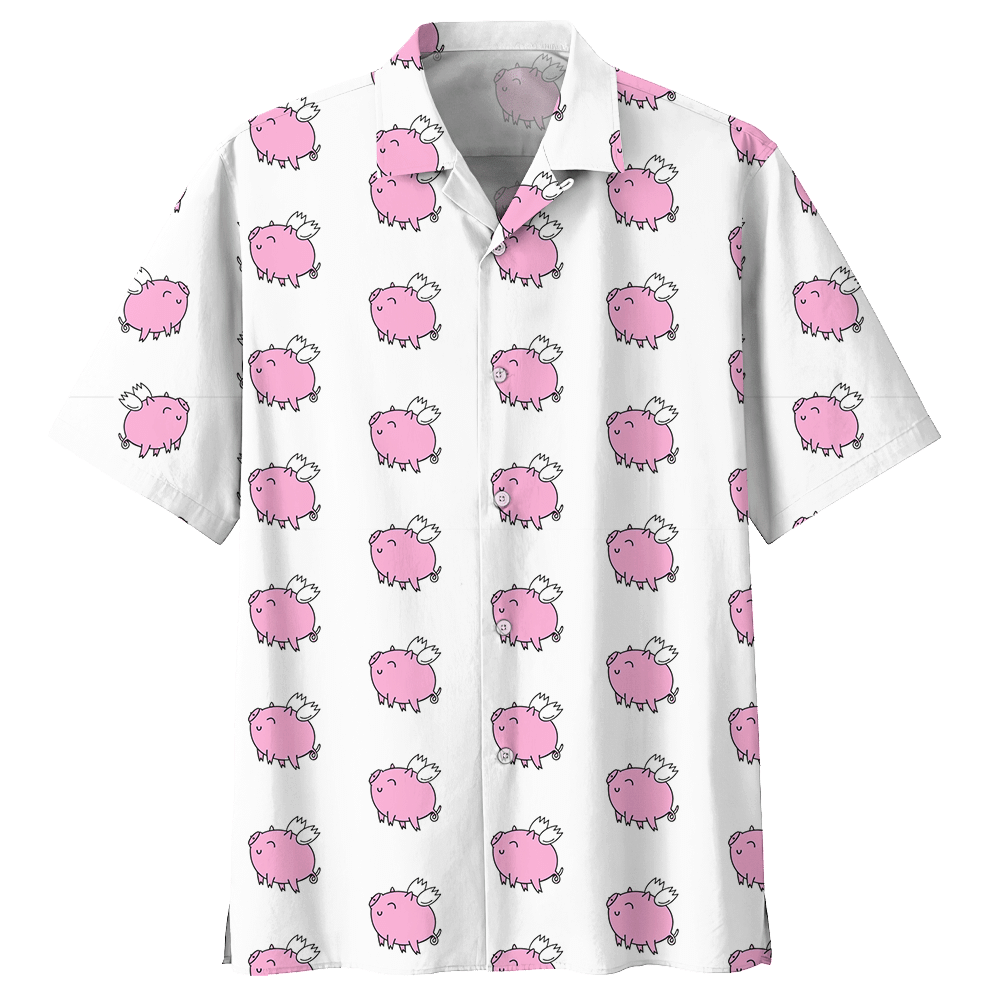 Pig White Awesome Design Unisex Hawaii Shirt For Men And Women Ha31715