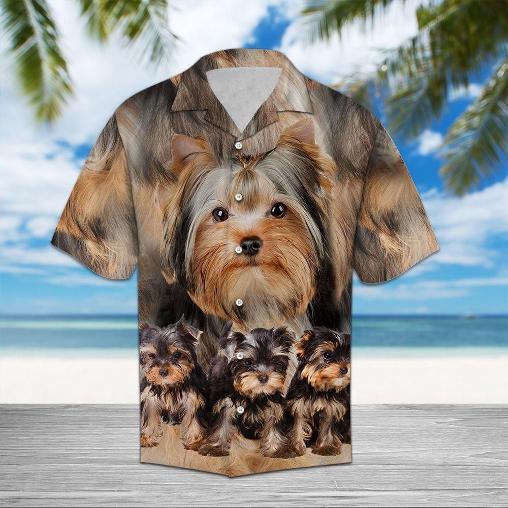 Yorkshire Terrier Great Aloha Hawaiian Shirt Colorful Short Sleeve Summer Beach Casual Shirt For Men And Women