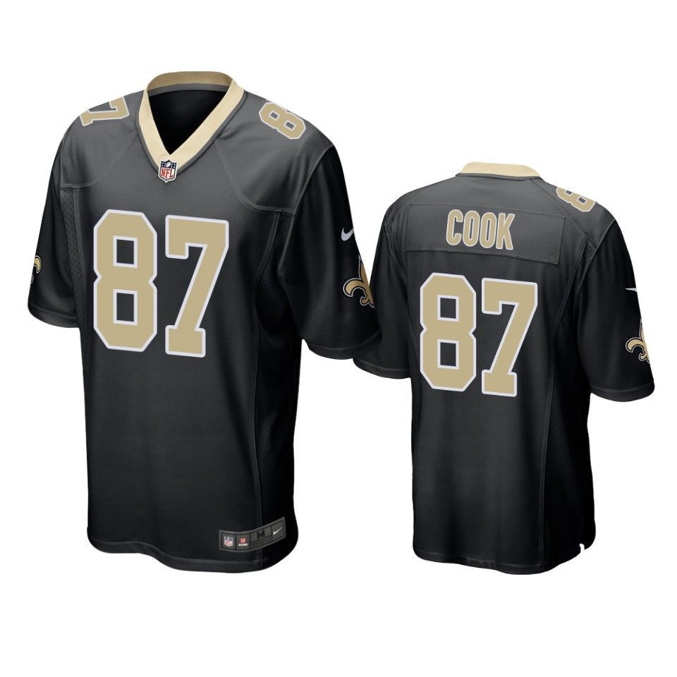 New Orleans Saints Jared Cook Game Black Mens Jersey