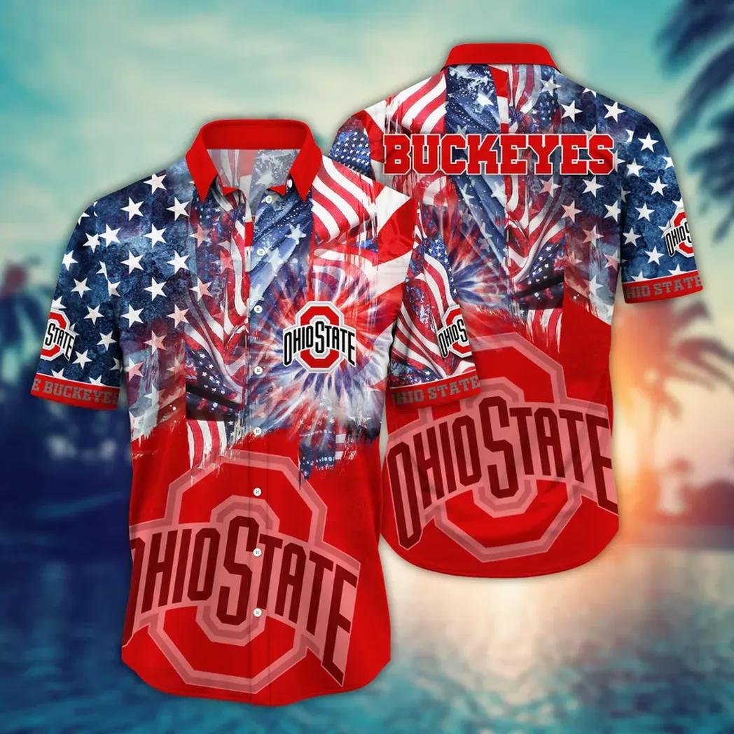 Ohio State Buckeyes Style Hot Trending Summer Ncaa Flower Aloha Hawaiian Shirt 11, Ncaa Hawaiian Shirt