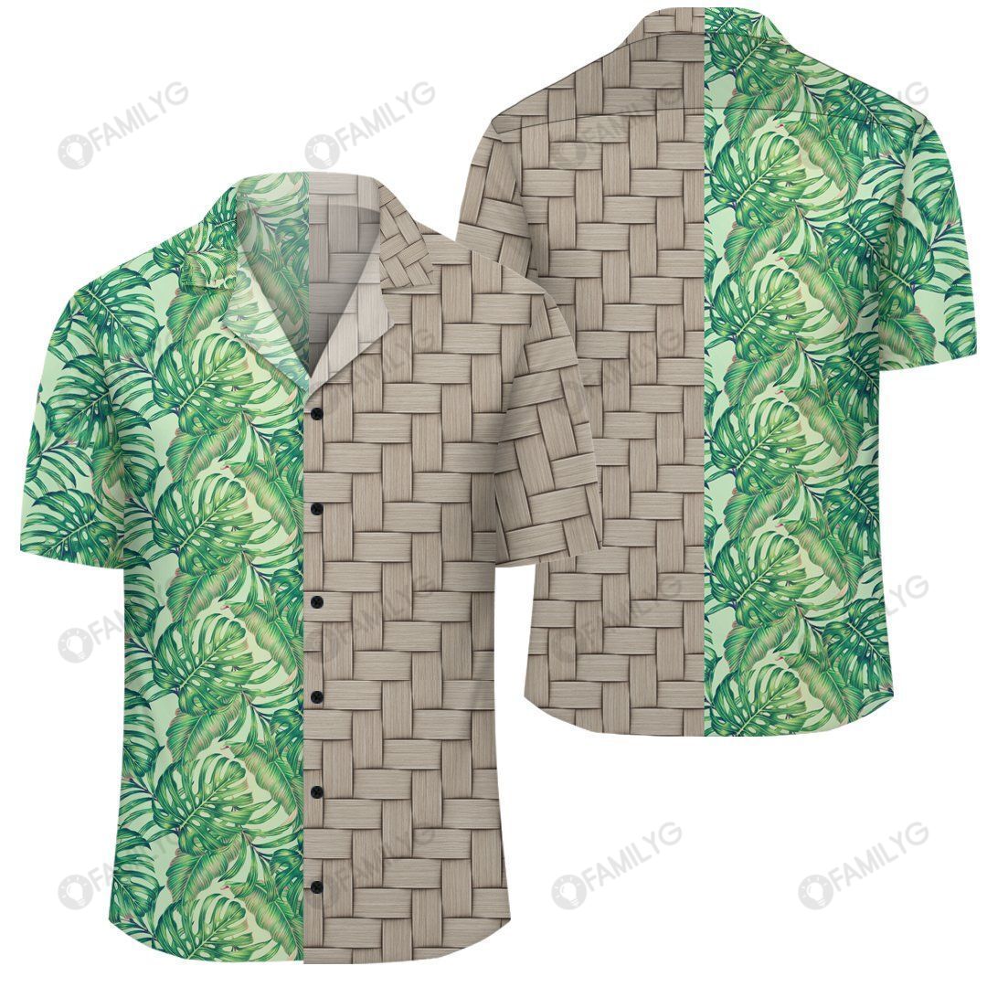 Tropical Leaves Jungle Monstera Leaf Lauhala Moiety Hawaiian Shirt Summer Hawaiian For Men, Women, Couple