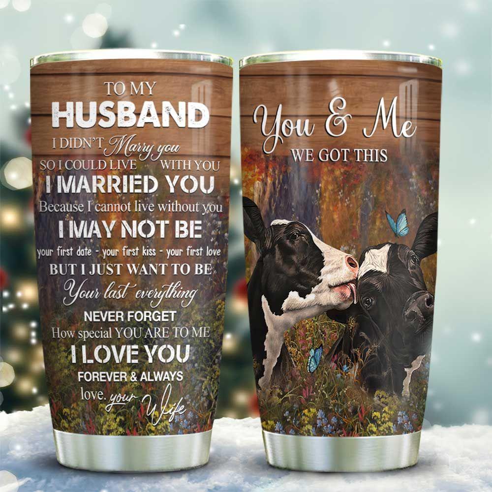 Dairy Cattle Couple Husband KD2 HAL2011009 Stainless Steel Tumbler