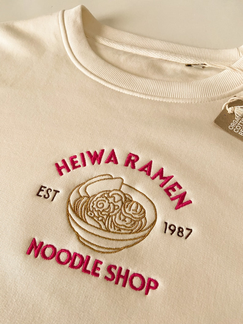 Ramen Embroidered Sweatshirt 2D Crewneck Sweatshirt All Over Print Sweatshirt For Women Sweatshirt For Men Sws4348