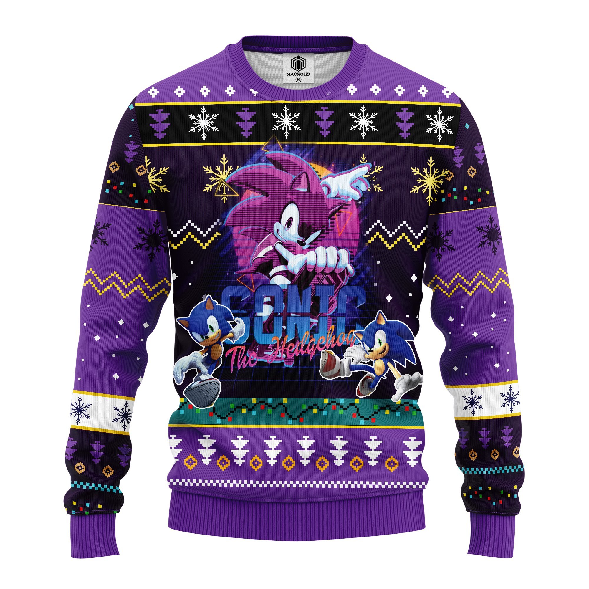 Sonic The Hedgehog Ugly Christmas Sweater Amazing Gift Idea Thanksgiving Gift T-Shirt