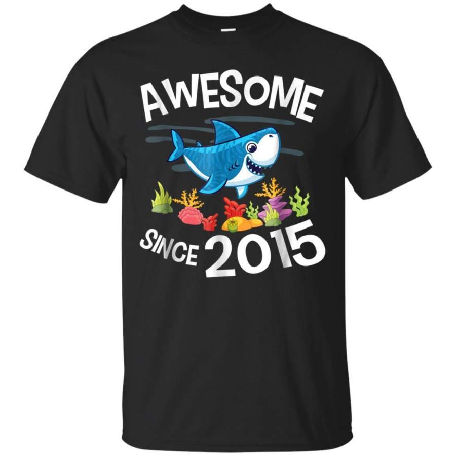 AGR Awesome Since 2015 T Shirt Shark 3rd Birthday Gift Jaq T-shirt