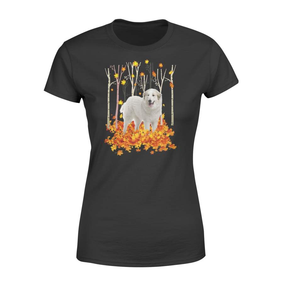 Fall season White Great Pyrenees women T shirt – IPH447