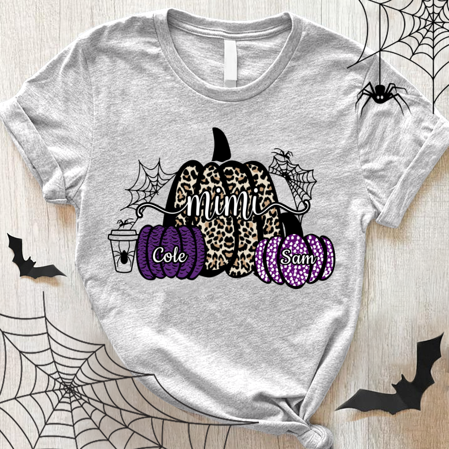 Mimi Pumpkin Halloween Kids Names Shirt