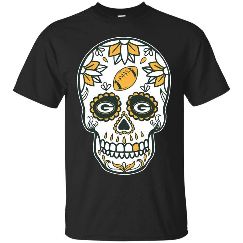 Green Bay Packers Football Sugar Skull Day Of The Dead Shirts